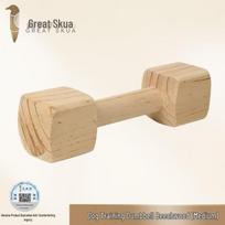 Solid Wood Dog Training Dumbbell Bone beige