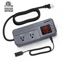 Inkbird 12 Period Time 1800W Combination Temperature Humidity Controller ITC-608T Digital Pre-wired Outlet Humidistat Thermostat Humidity gray