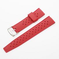 Universal Silicone Watch Strap for Seiko, Tissot, and Omega - Soft, Durable, Waterproof, Skin-Friendly (20/22mm) 20mm red