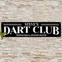 Custom Darts Club Metal Sign Personalized Name Wall Decor Man Cave Game Room Bar Ornament raudona