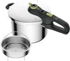 Tefal Pressure Cooker 6.2L, IH & Gas Stove Compatible, Serves 4-6, Single Handle, Secure, Trendy, 10-Year Warranty, P2580704 black