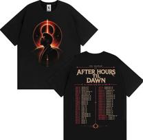 The Weeknd After Hours Til Dawn Europe 2026 Stadium Tour T-shirts Men Women Fashion Hip Hop Oversized Cotton T Shirts Streetwear L brown
