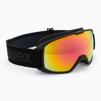 Slidinėjimo akiniai UVEX Xcitd V black matt/mirror rainbow clear