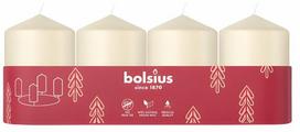 Žvakė, cilindrinė Bolsius, 7 h, 4 vnt., rusva sp.