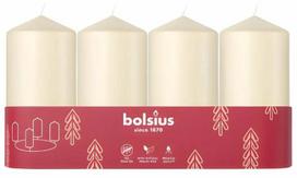 Žvakė, cilindrinė Bolsius, 20 h, 4 vnt., rusva sp.