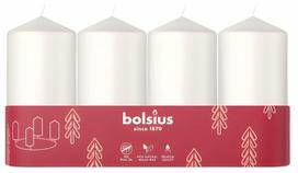Žvakė, cilindrinė Bolsius, 20 h, 4 vnt., balta sp.
