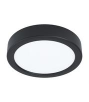 LED panelė (SLIM) virštinkinė apvali juoda 12W, 3000K, IP44