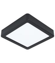 LED panelė (SLIM) virštinkinė kvadratinė juoda 12W, 3000K, IP44
