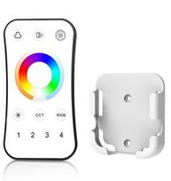 RGB+CCT LED juostų valdymo sistemos nuotolinis pultas R8-5, 4 zonos, baltas
