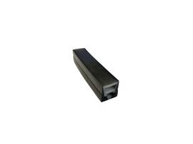 Silikoninis LED profilis 10x10 mm, spalva: juoda