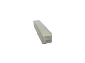 Silikoninis LED profilis 12x12 mm, spalva: balta