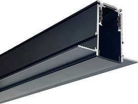 Magnetinis bėgelis, berėmis užglaistomas juodas R20-2 1000mm