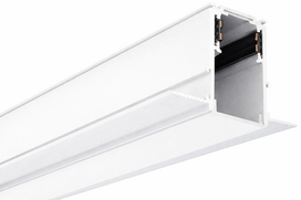 Magnetinis bėgelis, berėmis užglaistomas baltas R20-2 1000mm