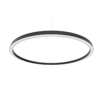 Žiedo formos šviestuvas juodas diametras 1780mm - 204w - ir aukstyn ir zemyn