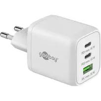 Goobay 65 W USB-C PD GaN Multiport Fast Charger Nano, White