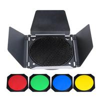 Godox BD-04 7 colių reflektoriaus sklendžių, tinklelio ir filtrų rinkinys