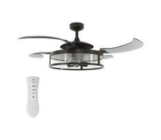 FANAWAY 212927 - LED lubinis ventiliatorius CLASSIC 3xE27/4W/230V juodos spalvos + su nuotoliniu pultu