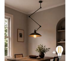BRILAGI - LED reguliuojamas pakabinamas šviestuvas ant strypo IRONBEAM 1xE27/60W/230V juodas