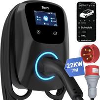 Tera Smart EV Wallbox Type 2 22 kW, Wi-Fi/Bluetooth, 7 m, juodas (W01-AM-B-32A)