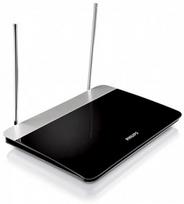 Indoor TV antenna with adjustable gain, 1.8 m coaxial cable, 75 Ohm, 3G/4G filter, DVB-T/T2, RED compliant