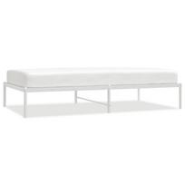 vidaXL Metalinis lovos rėmas, baltos spalvos, 100x190 cm