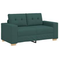 vidaXL Dvivietė sofa, tamsiai žalia, 160x77x82 cm, audinys