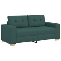 vidaXL Dvivietė sofa, tamsiai žalia, 180x77x82 cm, audinys