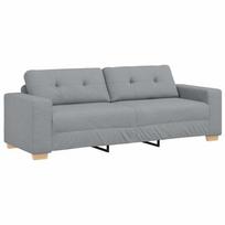 vidaXL Trivietė sofa, šviesiai pilka, 220x78x80 cm, audinys