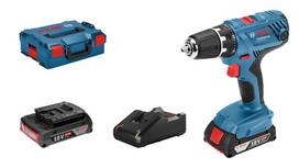 Akumuliatorinis suktuvas BOSCH Professional GSR 18V-21, komplekte 2x 2.0 Ah, 18 V akumuliatoriai ir