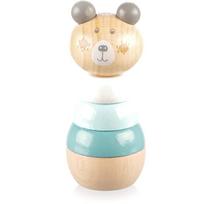 Zopa Wooden Rings Toy animal gyvūnėlis – žiedų bokštas iš medienos Bear 1 vnt.