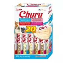 Šlapias skanėstas katėms INABA Churu 20 x 14 g – tuno ir jūros gėrybių skonio putėsiai