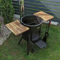 Kazan Mangal Krosnelė Premium su lentynomis16-22L kazanui / skersmuo 45cm / plienas 3mm