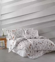 Riposo RENFORCE medvilnės patalynės komplektas MONACO BROWN 140x200 cm