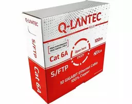 Q-LANTEC S/FTP cat.6A tinklo kabelis, susukta pora, LSOH