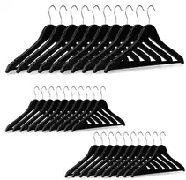 Relaxdays 30 medinių drabužių pakabų rinkinys
