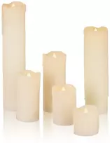 Relaxdays 6 vnt. tikro vaško LED žvakės