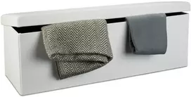 Relaxdays Laikymo pufas, 114x38x38 cm, juodas