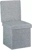 Relaxdays Laikymo pufas, 73x38x38 cm, pilka