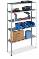 Relaxdays Didelės apkrovos stelažas 5 lentynos sidabrinis