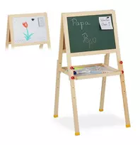 Relaxdays Vaikiška pastatoma kreidinė ir baltoji lenta
