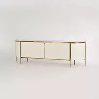 TV staliukas, Stilig, 200 cm, auksinis baltas