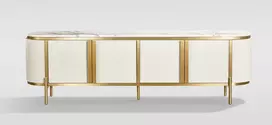 TV staliukas, 200 x 60 x 40 cm, Stilig, baltas