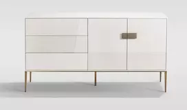 Komoda su stalčiais, 160 x 86 x 40 cm, Stilig, balta