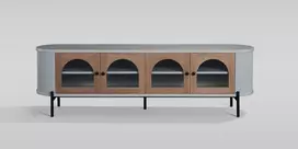TV staliukas, Stilig, 200 x 60 x 40 cm, šviesiai pilkas