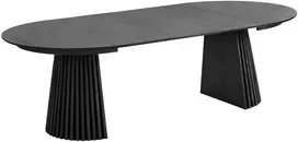 House Nordic Valgomojo stalas 120x120-160-200-240x75 cm juodos ąžuolo faneruotės