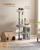 Feandrea Kačių draskyklė su urveliais ir platformomis, 152 cm