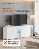 Songmics TV staliukas 39 x 100 x 71 cm
