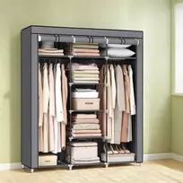 Songmics Audinių spinta 150 x 175 cm pilka