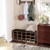 Songmics Batų lentyna su sėdimąja dalimi 105 cm