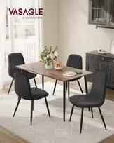 Songmics Valgomojo kėdės 4 vnt. komplektas